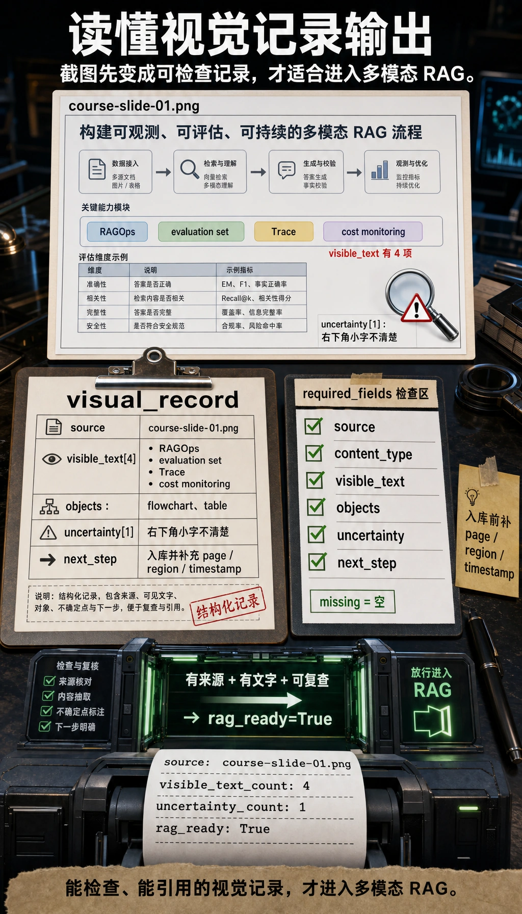 视觉记录 RAG-ready 运行结果图