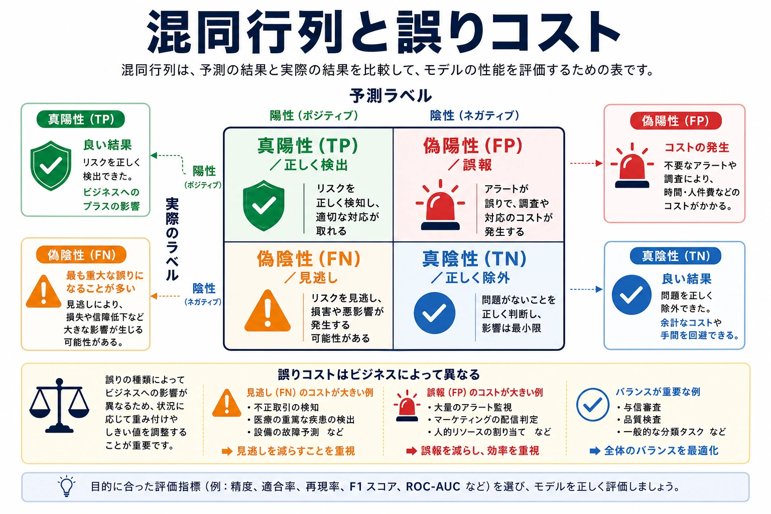 混同行列と誤りコスト図