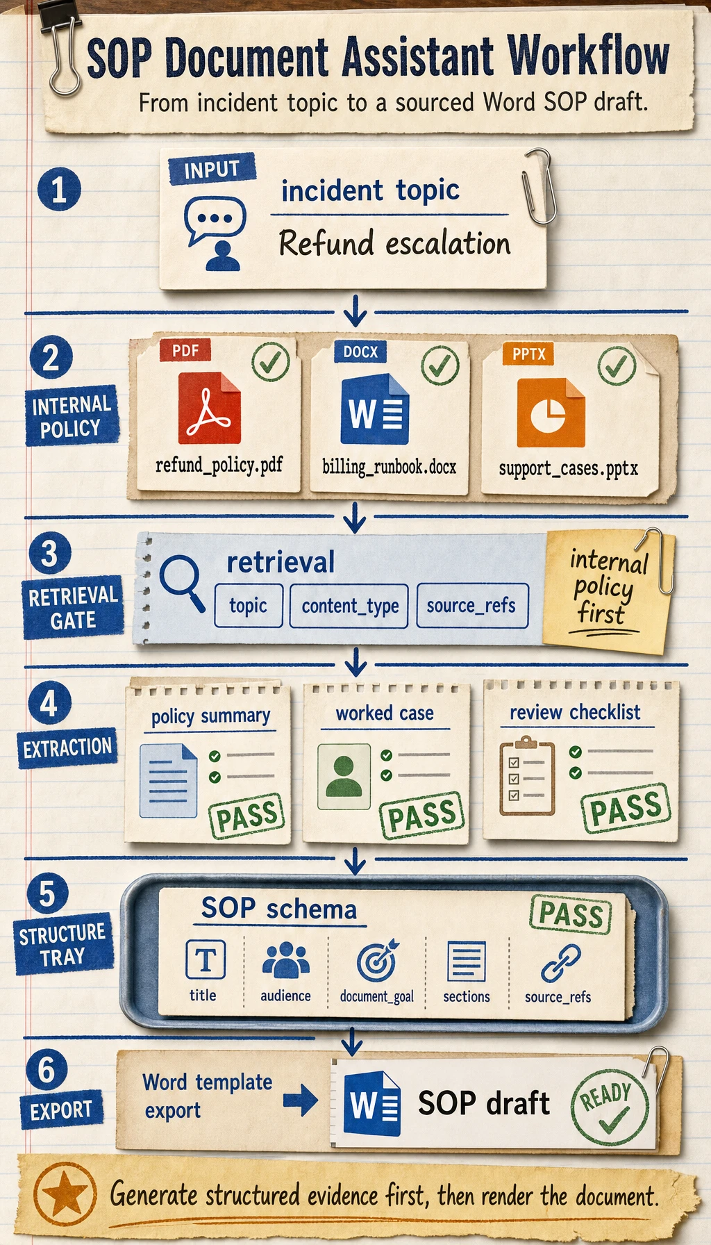 SOP document assistant workflow diagram