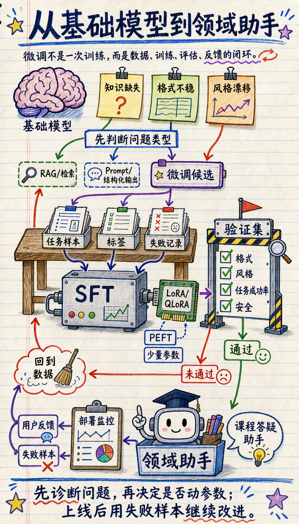 微调与对齐总流程图