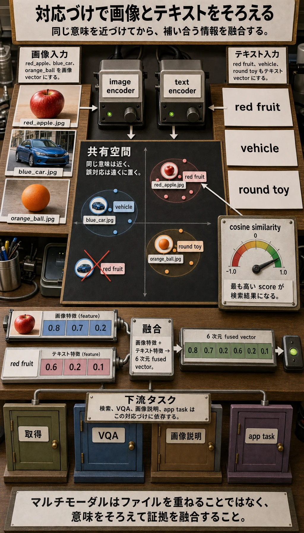 マルチモーダルの対応づけと融合