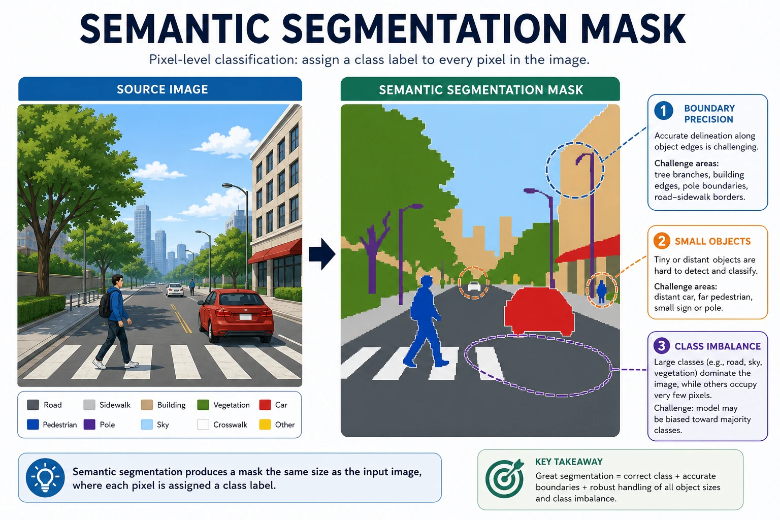 Semantic segmentation mask example