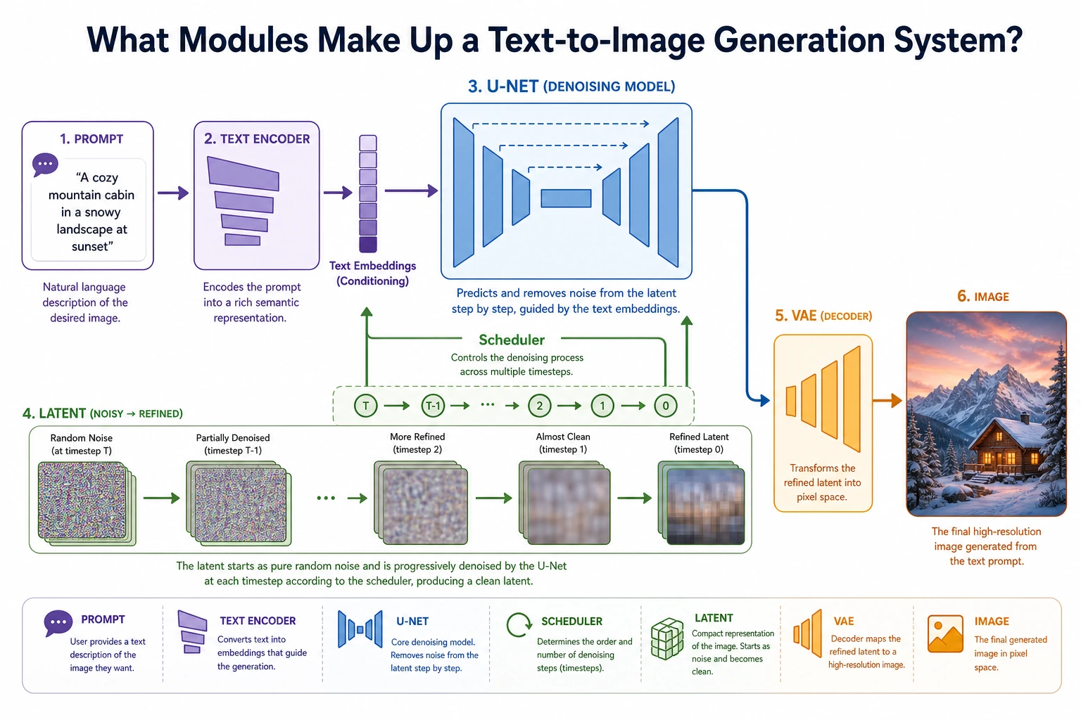 Stable Diffusion component architecture diagram