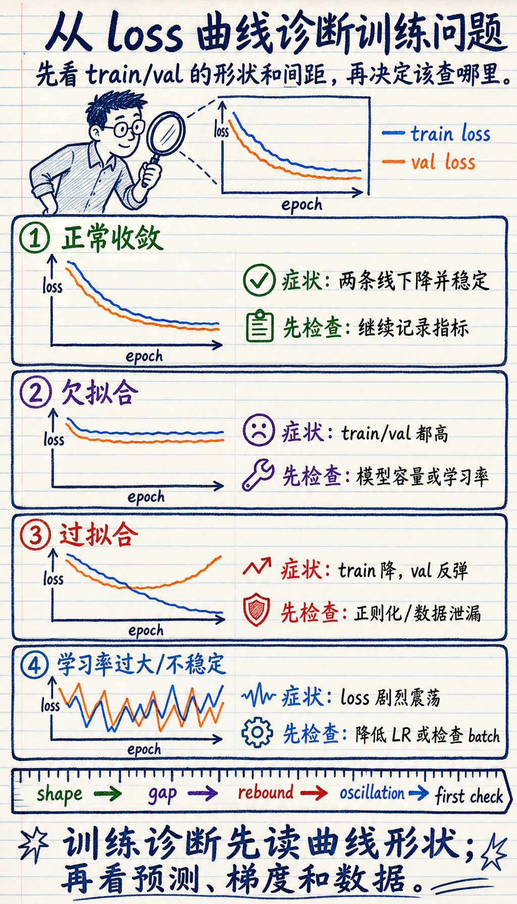 训练曲线诊断图