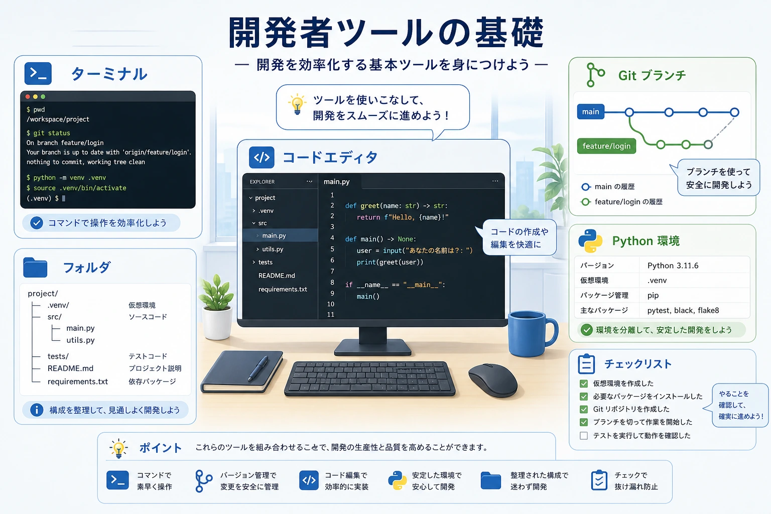 開発者ツールの基礎メインビジュアル