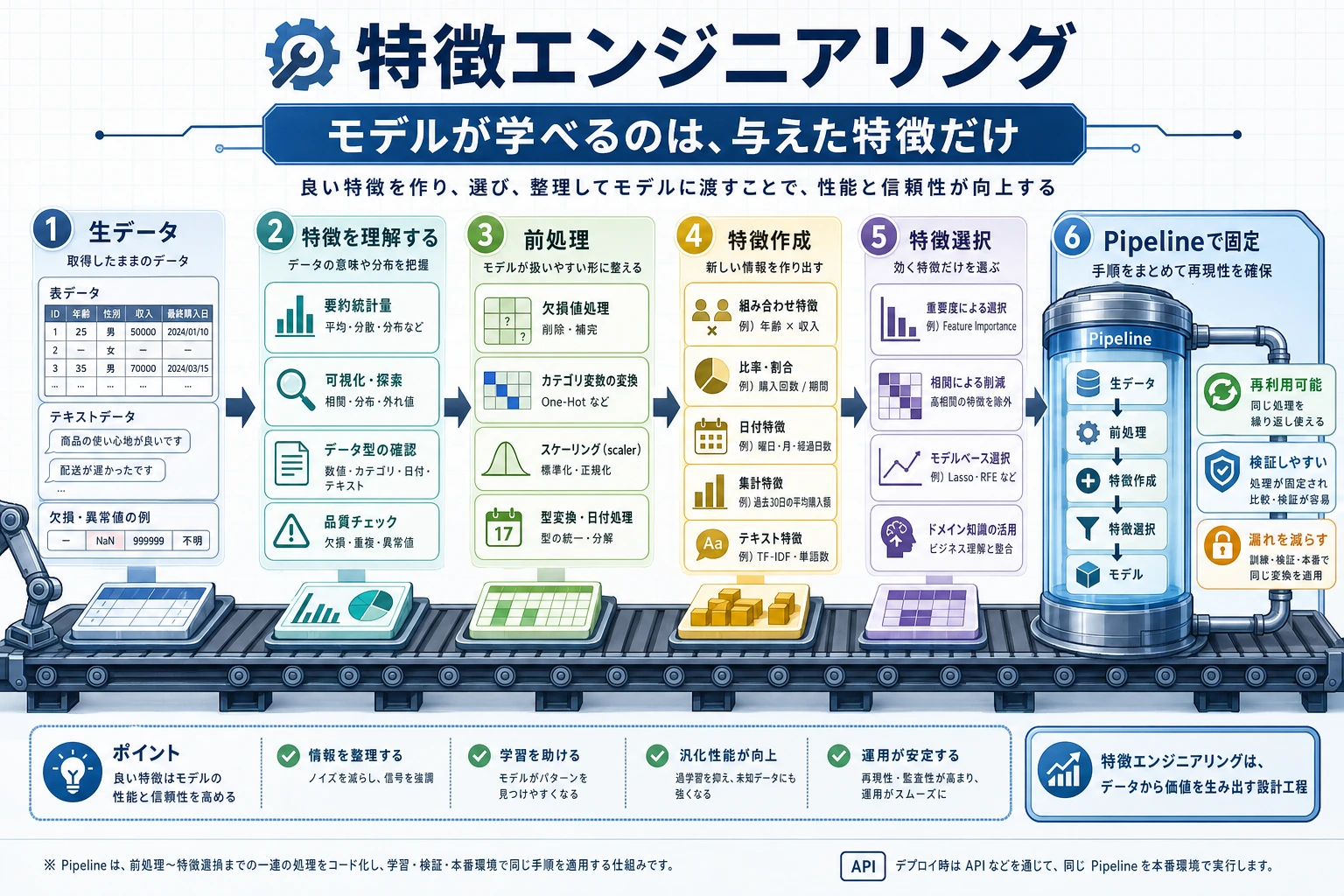 特徴量エンジニアリング章フロー図
