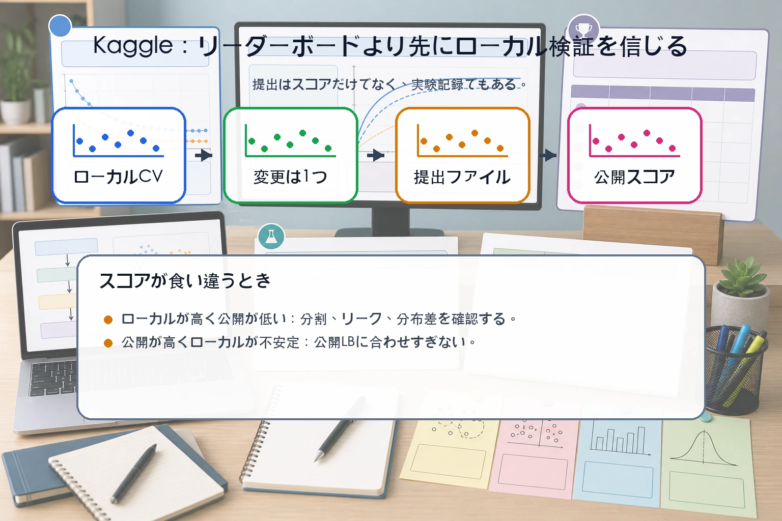 Kaggle のローカル検証とリーダーボードのループ