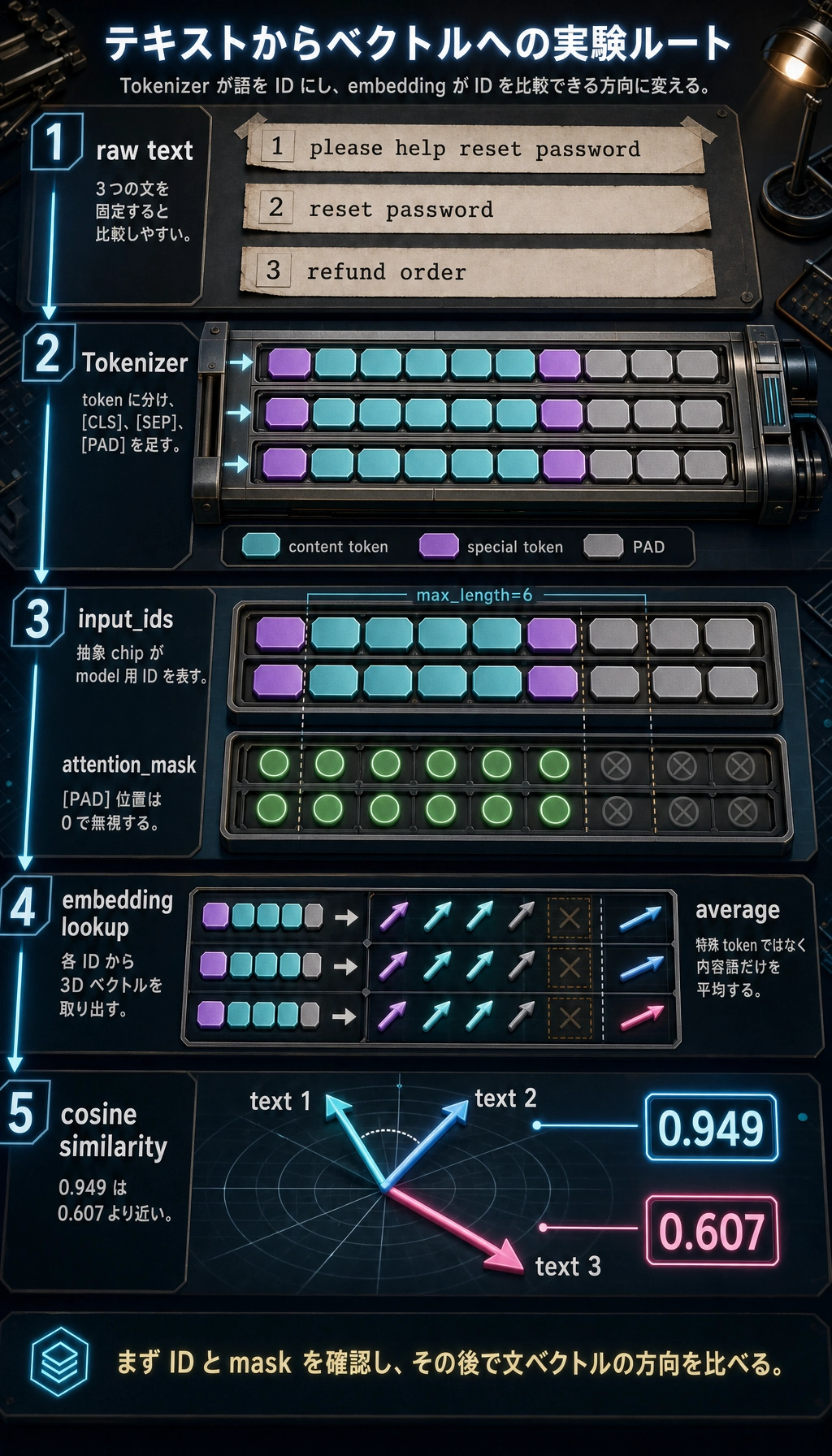 Tokenizer と Embedding ラボ