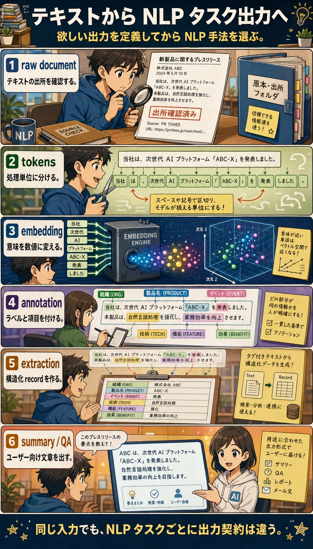 テキストから NLP タスクへのパイプライン