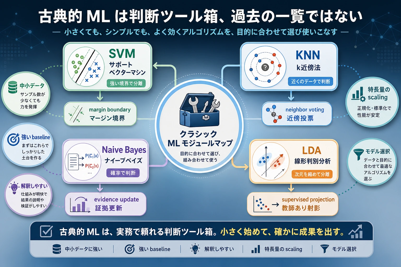 古典的 ML 補足アルゴリズムモジュールマップ