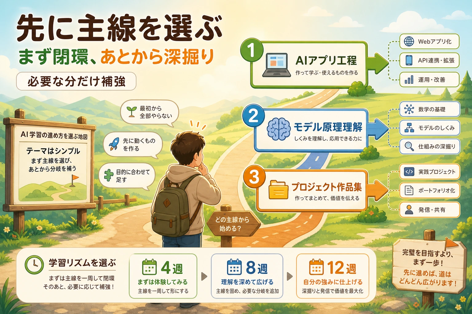おすすめ学習ルート選択図