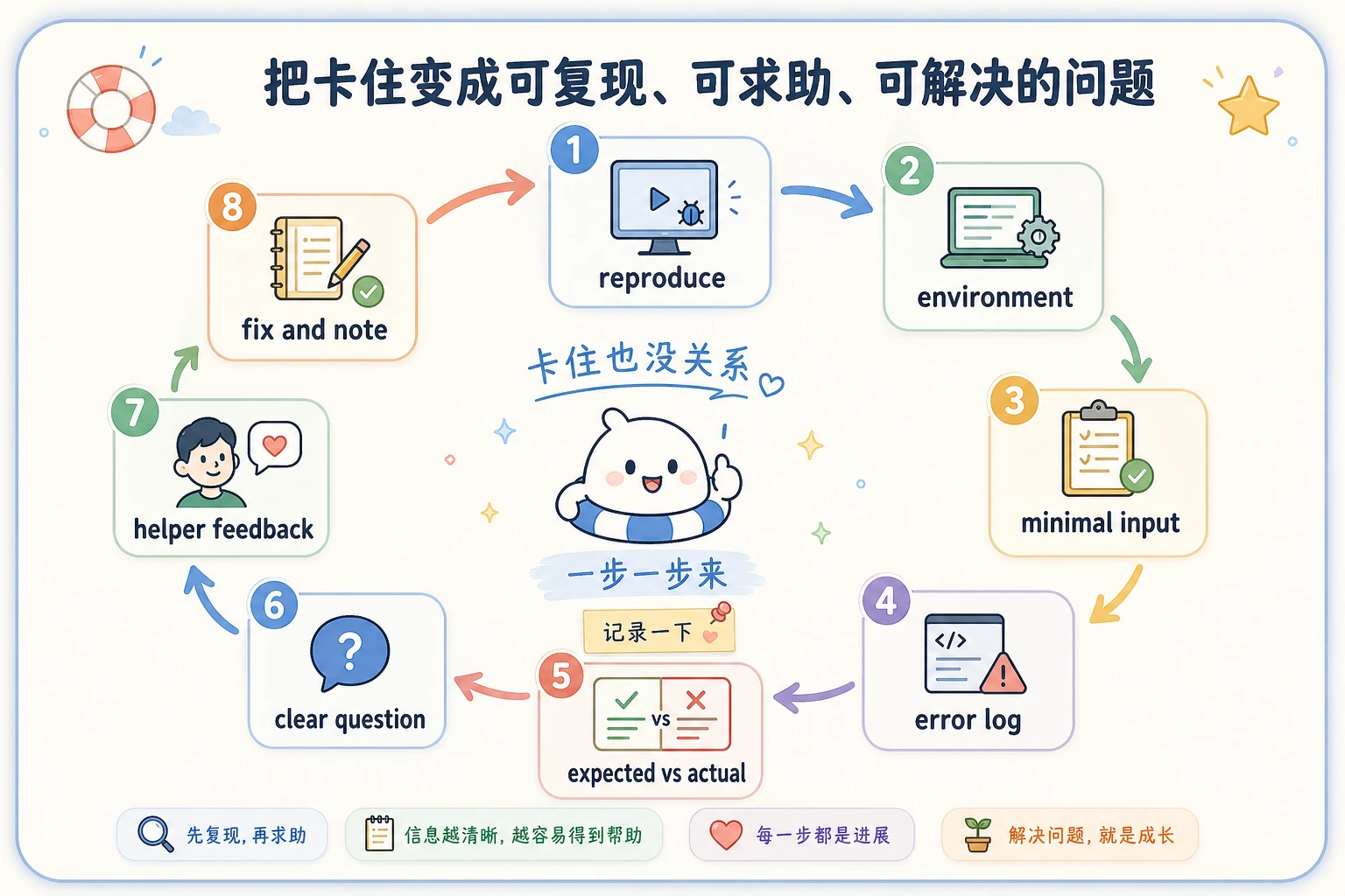 最小复现与提问流程图
