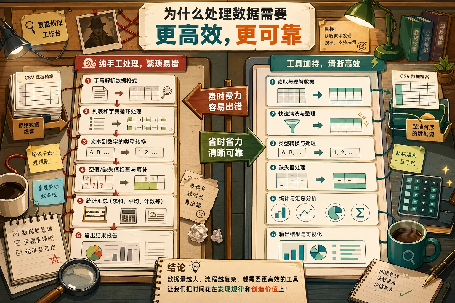 纯 Python 数据处理痛点图