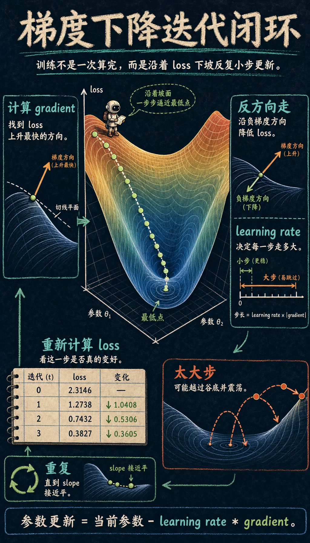 梯度下降迭代闭环图