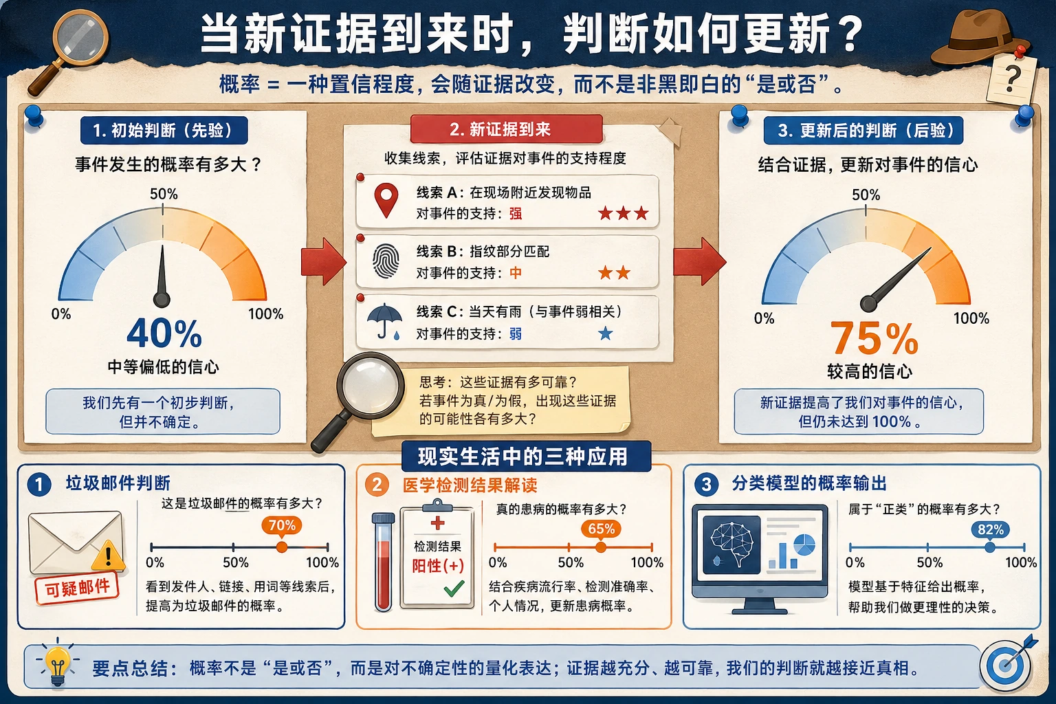 概率与贝叶斯更新流程图