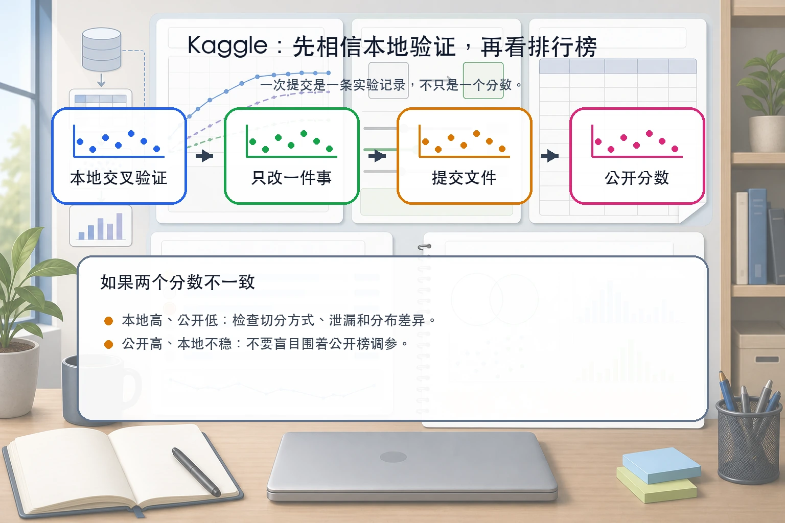 Kaggle 本地验证与排行榜闭环