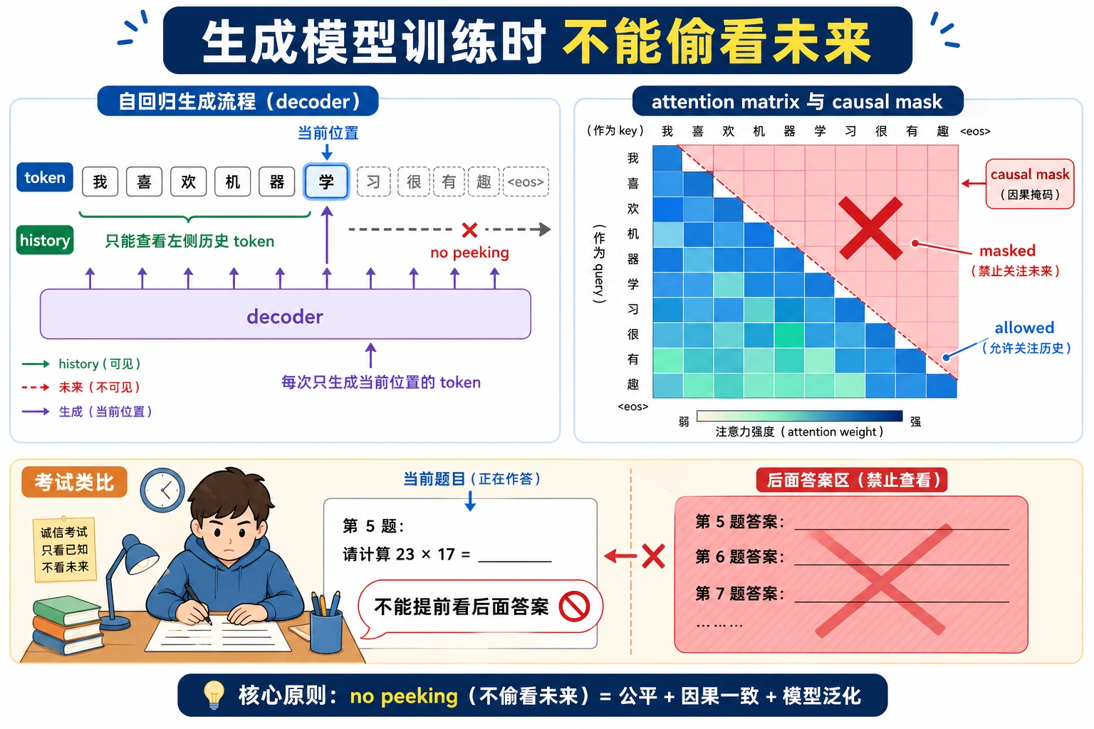 Causal Mask 防止偷看未来图