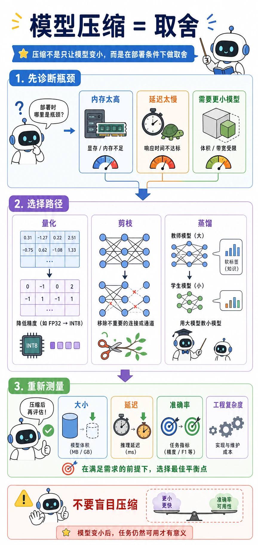 模型压缩取舍图