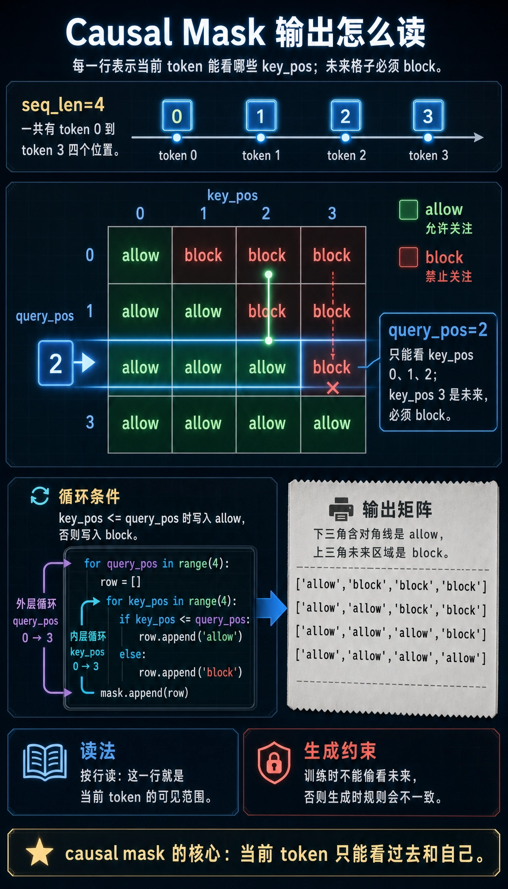 Causal mask 运行结果图