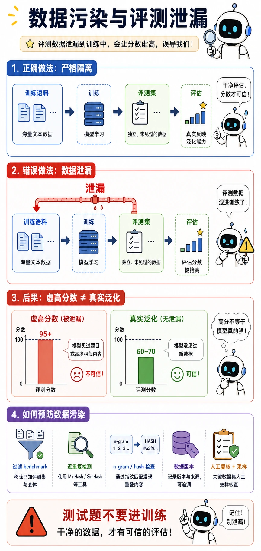数据污染与评测泄漏图