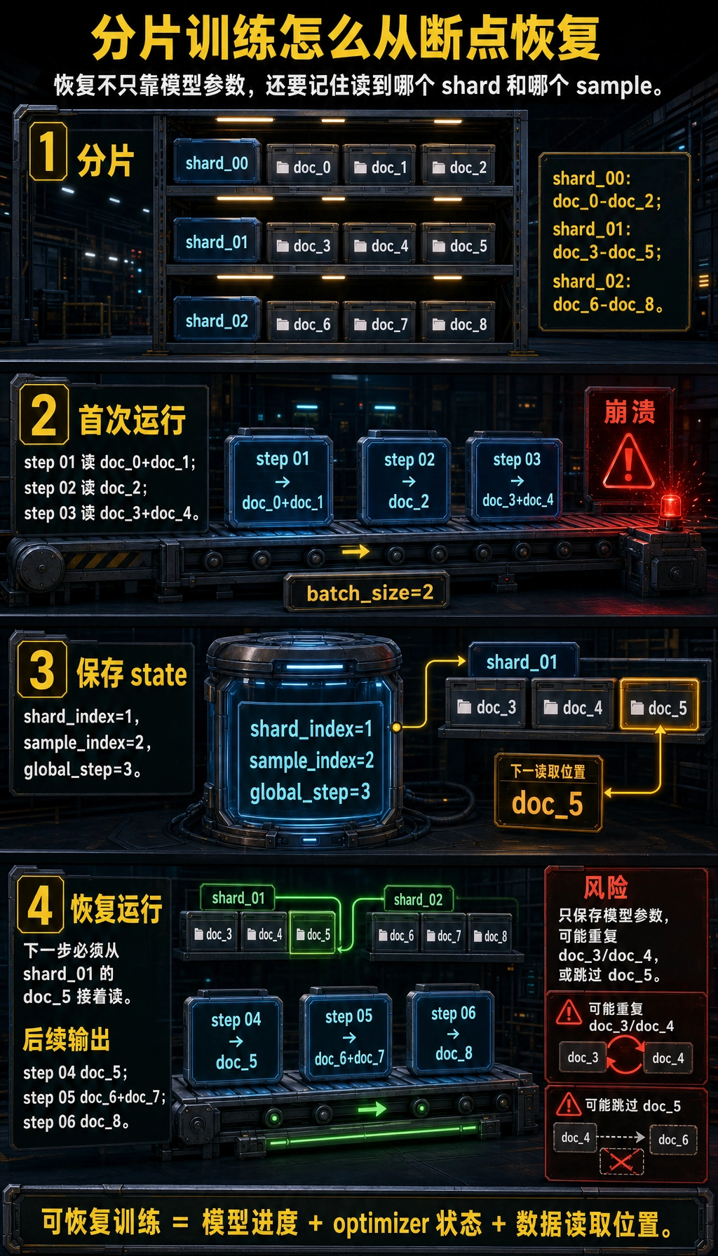 预训练分片恢复运行结果图