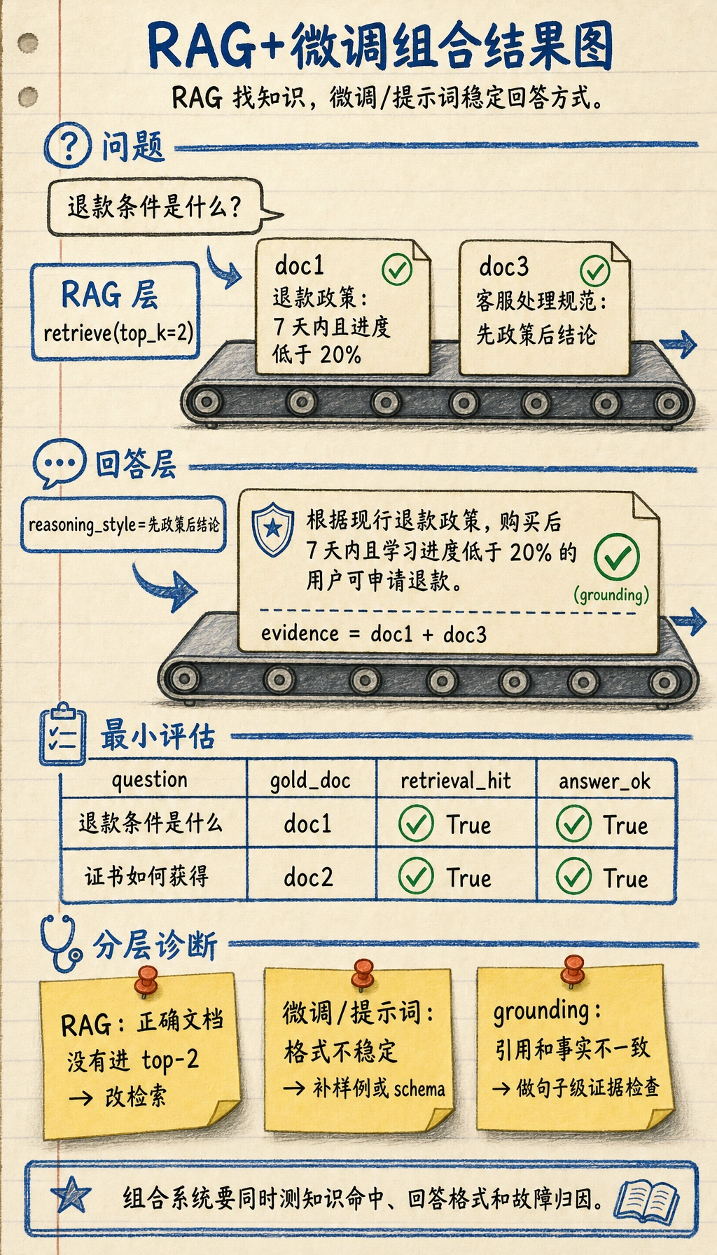 RAG+微调组合结果图