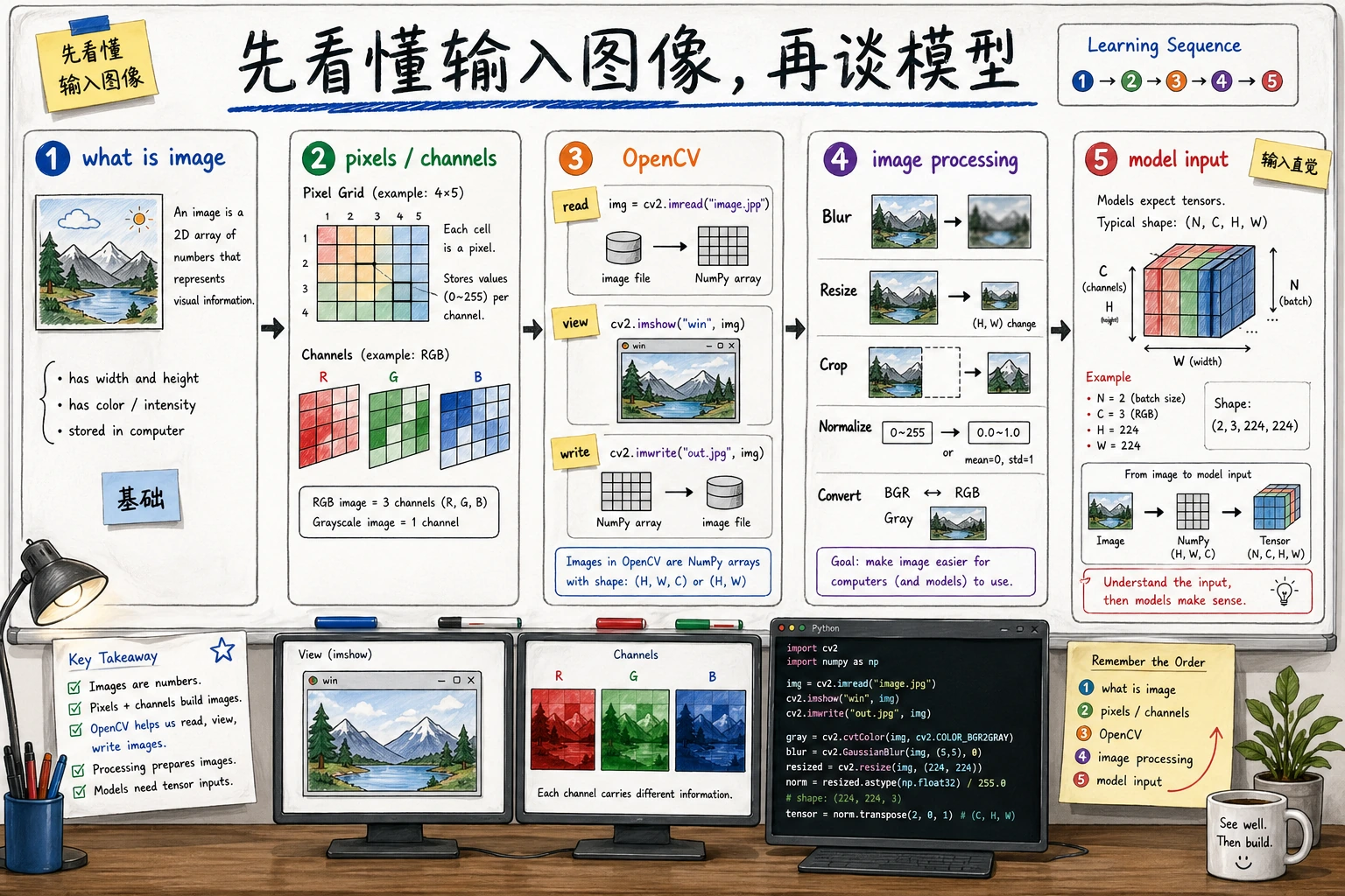 视觉基础章节学习流程