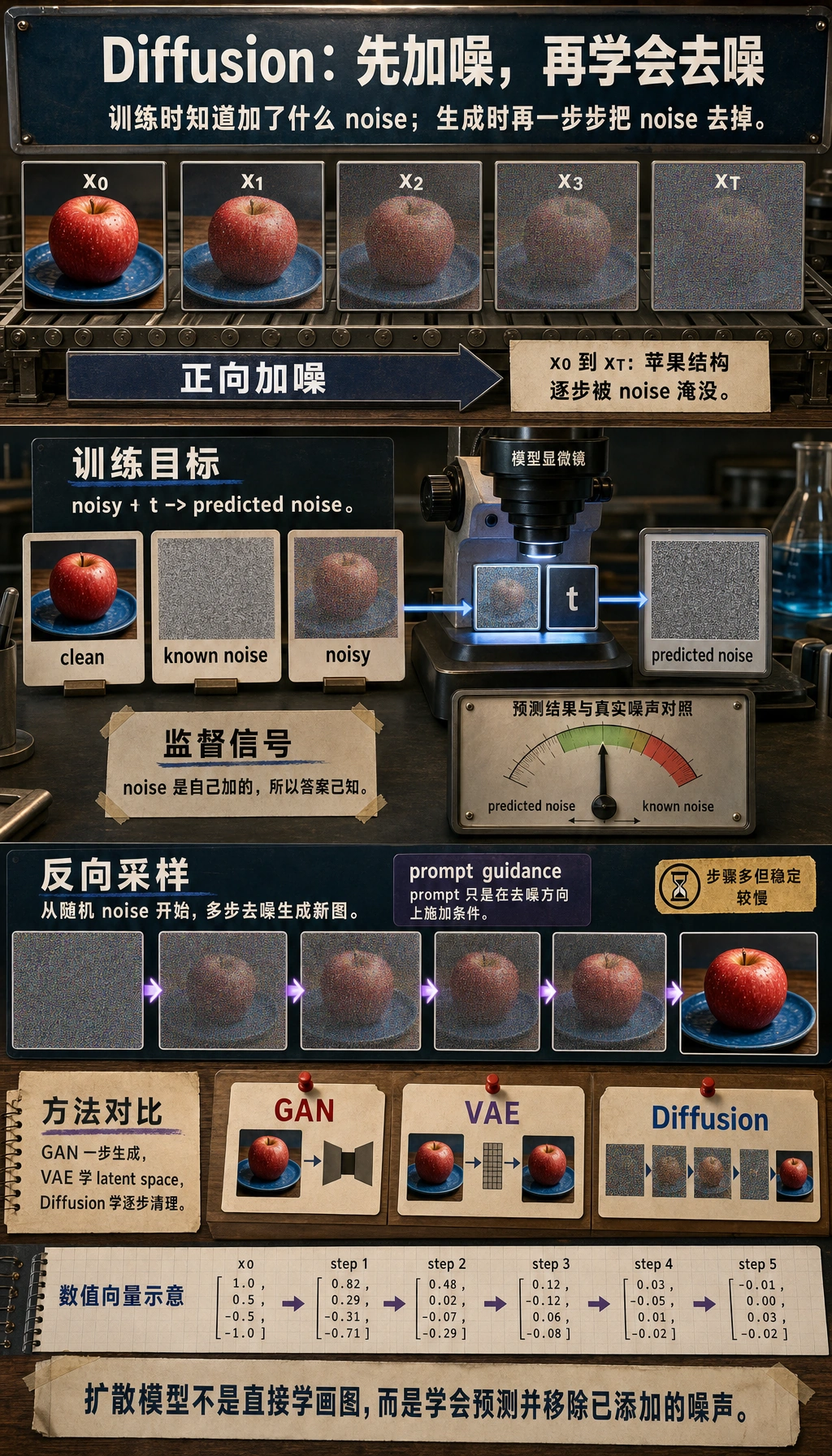扩散模型加噪去噪图